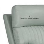 Reclinable eléctrico de piel en crema/verde/azul con gravedad cero, un asiento