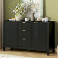 Black / White / Cyan Entryway Storage Cabinet, 3-Drawer, Soft-Close, 1-Person