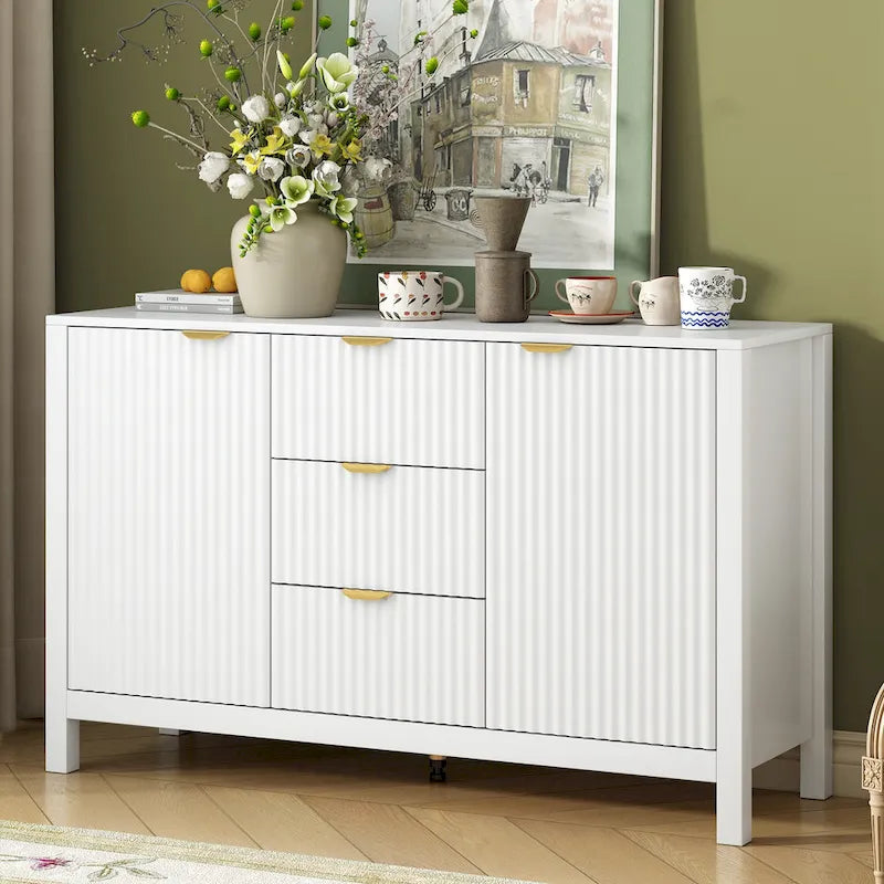 Modern Entryway Cabinet with Adjustable Shelves and Soft-Close Doors