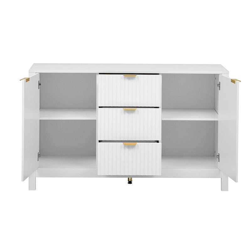 Black / White / Cyan Entryway Storage Cabinet, 3-Drawer, Soft-Close, 1-Person