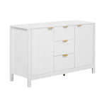 Black / White / Cyan Entryway Storage Cabinet, 3-Drawer, Soft-Close, 1-Person