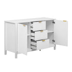 Black / White / Cyan Entryway Storage Cabinet, 3-Drawer, Soft-Close, 1-Person