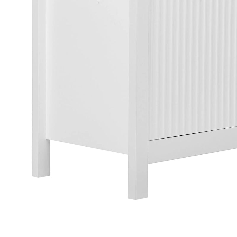 Black / White / Cyan Entryway Storage Cabinet, 3-Drawer, Soft-Close, 1-Person