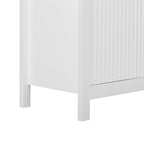 Black / White / Cyan Entryway Storage Cabinet, 3-Drawer, Soft-Close, 1-Person