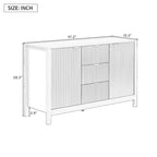 Black / White / Cyan Entryway Storage Cabinet, 3-Drawer, Soft-Close, 1-Person