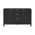 Black / White / Cyan Entryway Storage Cabinet, 3-Drawer, Soft-Close, 1-Person