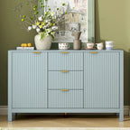 Black / White / Cyan Entryway Storage Cabinet, 3-Drawer, Soft-Close, 1-Person