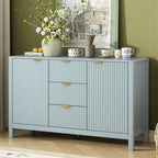 Black / White / Cyan Entryway Storage Cabinet, 3-Drawer, Soft-Close, 1-Person