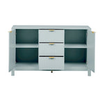 Black / White / Cyan Entryway Storage Cabinet, 3-Drawer, Soft-Close, 1-Person