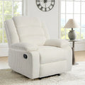Sillón reclinable manual de pana y algodón beige / gris oscuro / avena / verde gris