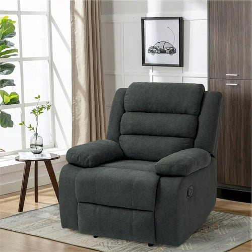 Beige / Dark Grey / Oatmeal / Grey Green, Corduroy & Cotton Manual Recliner Chair