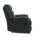 Sillón reclinable manual de pana y algodón beige / gris oscuro / avena / verde gris