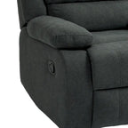 Sillón reclinable manual de pana y algodón beige / gris oscuro / avena / verde gris