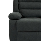 Sillón reclinable manual de pana y algodón beige / gris oscuro / avena / verde gris