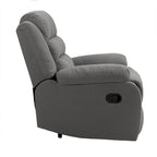 Sillón reclinable manual de pana y algodón beige / gris oscuro / avena / verde gris