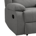 Sillón reclinable manual de pana y algodón beige / gris oscuro / avena / verde gris