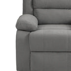 Sillón reclinable manual de pana y algodón beige / gris oscuro / avena / verde gris