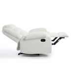 Sillón reclinable manual de pana y algodón beige / gris oscuro / avena / verde gris