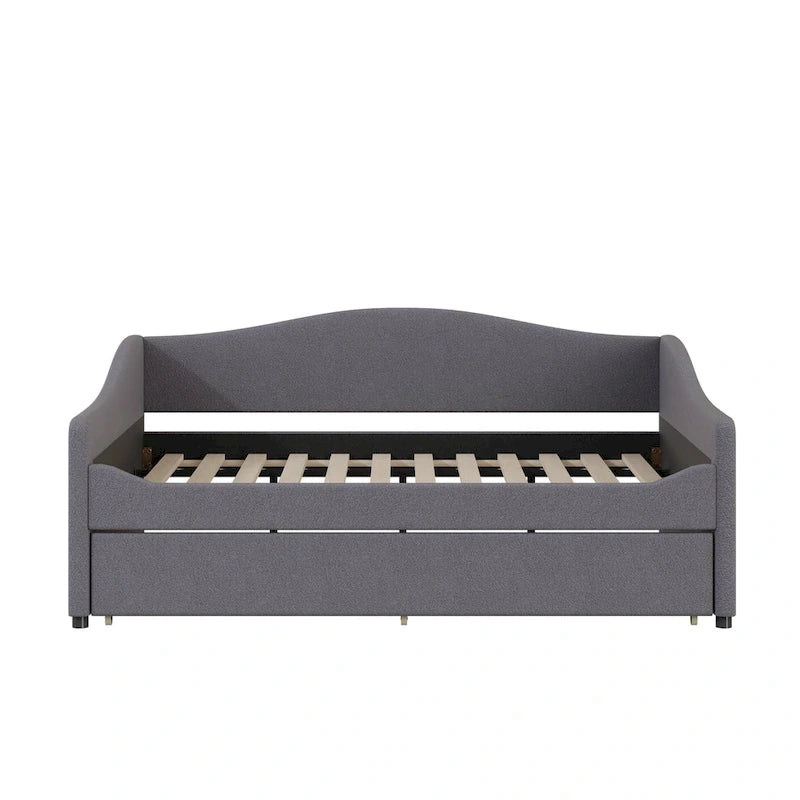 Sofá cama Teddy Fleece con nido y luces LED – Rosa/Gris/Beige, para 2 personas