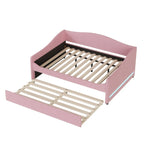 Sofá cama Teddy Fleece con nido y luces LED – Rosa/Gris/Beige, para 2 personas