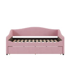 Sofá cama Teddy Fleece con nido y luces LED – Rosa/Gris/Beige, para 2 personas