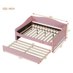 Sofá cama Teddy Fleece con nido y luces LED – Rosa/Gris/Beige, para 2 personas
