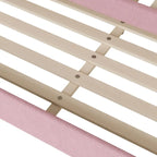 Sofá cama Teddy Fleece con nido y luces LED – Rosa/Gris/Beige, para 2 personas