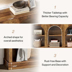 White / Brown / Black Farmhouse Console Table with 3-Tier Storage, Fits 1 Person Assembly