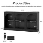 White / Brown / Black Farmhouse Console Table with 3-Tier Storage, Fits 1 Person Assembly