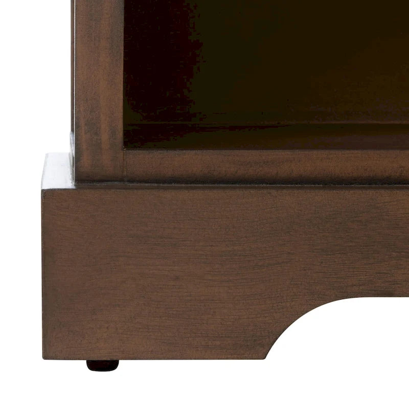 Sand/Black/Brown/Distressed White 3-Drawer Storage Bench, Seats 1-2, 47.3"W x 15"D x 19"H