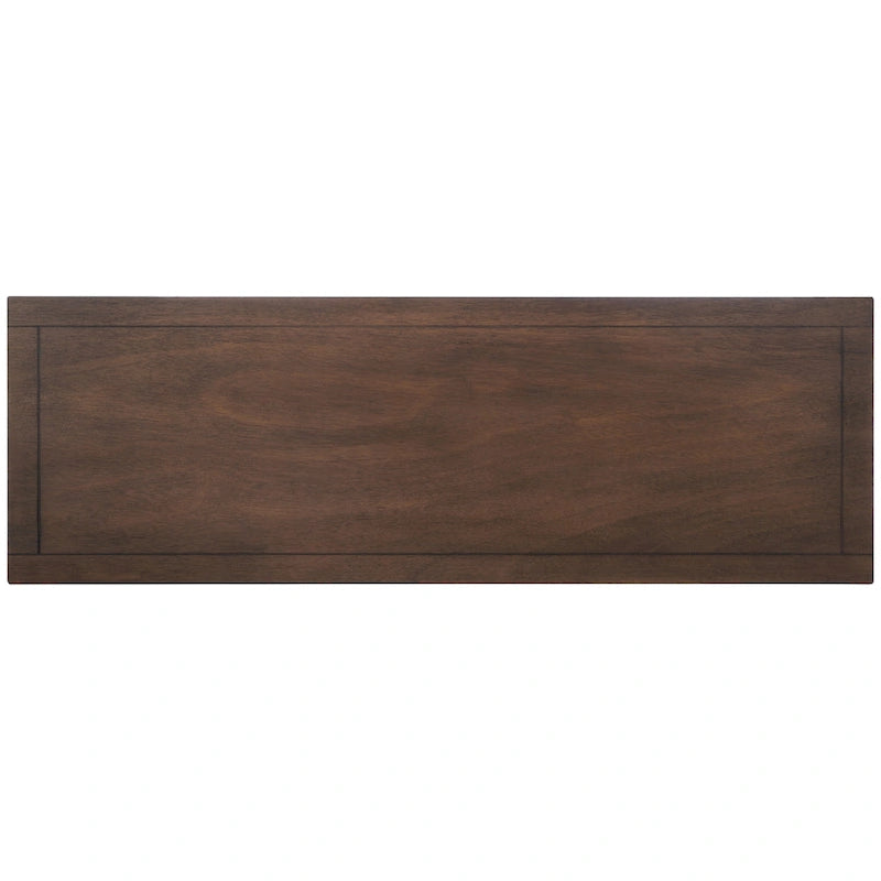 Sand/Black/Brown/Distressed White 3-Drawer Storage Bench, Seats 1-2, 47.3"W x 15"D x 19"H