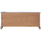 Sand/Black/Brown/Distressed White 3-Drawer Storage Bench, Seats 1-2, 47.3"W x 15"D x 19"H