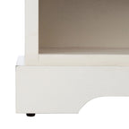 Sand/Black/Brown/Distressed White 3-Drawer Storage Bench, Seats 1-2, 47.3"W x 15"D x 19"H