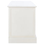 Sand/Black/Brown/Distressed White 3-Drawer Storage Bench, Seats 1-2, 47.3"W x 15"D x 19"H