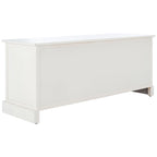 Sand/Black/Brown/Distressed White 3-Drawer Storage Bench, Seats 1-2, 47.3"W x 15"D x 19"H