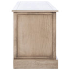 Sand/Black/Brown/Distressed White 3-Drawer Storage Bench, Seats 1-2, 47.3"W x 15"D x 19"H
