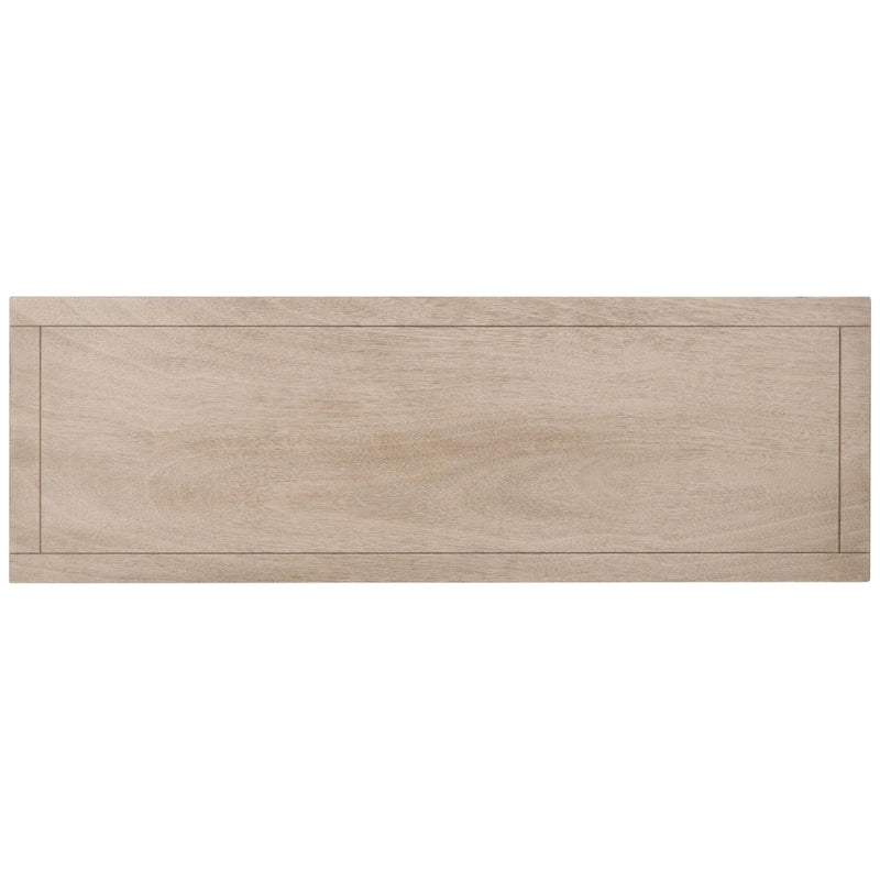 Sand/Black/Brown/Distressed White 3-Drawer Storage Bench, Seats 1-2, 47.3"W x 15"D x 19"H