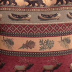 Sofá Cama Lodge-Print Marrón, se Convierte en Cama Queen, para 3 Personas