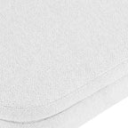 Oval Pleated Storage Ottoman, Beige/White/Grey, Single Seat