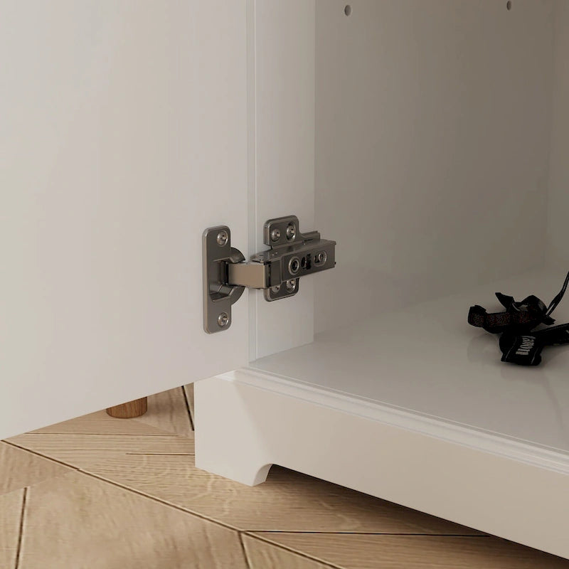 Cómoda de 5 cajones con gabinete lateral blanca/gris/negra, 1 persona