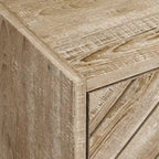 Zapatero de 3 niveles con puertas abatibles, gris y roble, independiente, con capacidad para 12-15 pares