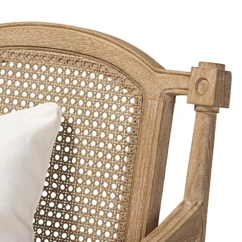 Ivory French Provincial Upholstered Armchair, Single Seat