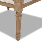 Ivory French Provincial Upholstered Armchair, Single Seat