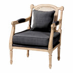 Ivory French Provincial Upholstered Armchair, Single Seat
