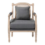 Ivory French Provincial Upholstered Armchair, Single Seat