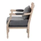 Ivory French Provincial Upholstered Armchair, Single Seat