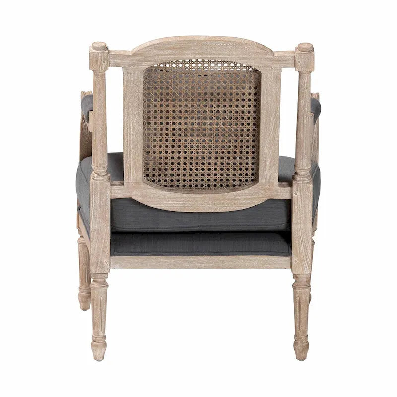 Ivory French Provincial Upholstered Armchair, Single Seat