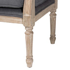 Ivory French Provincial Upholstered Armchair, Single Seat