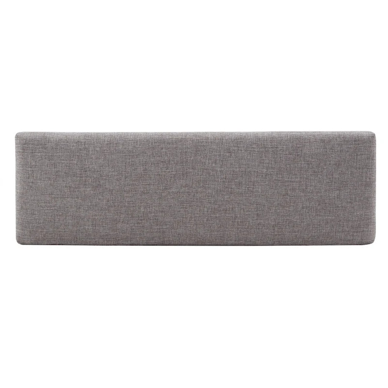 Banco tapizado sin respaldo, 1 asiento | Lino Marrón / Lino Beige / Lino Gris Oscuro / Lino Gris | Estructura de madera Espresso