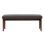 Banco tapizado sin respaldo, 1 asiento | Lino Marrón / Lino Beige / Lino Gris Oscuro / Lino Gris | Estructura de madera Espresso